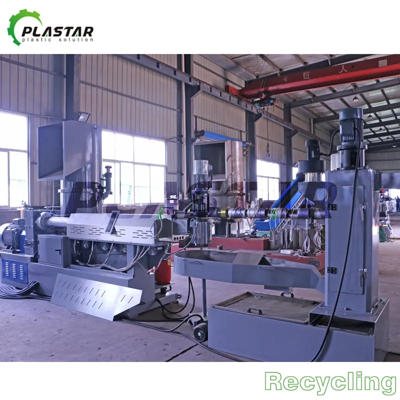 Máquina de Granulação de Pellets de Plástico Reciclado sem Troca de Tela
