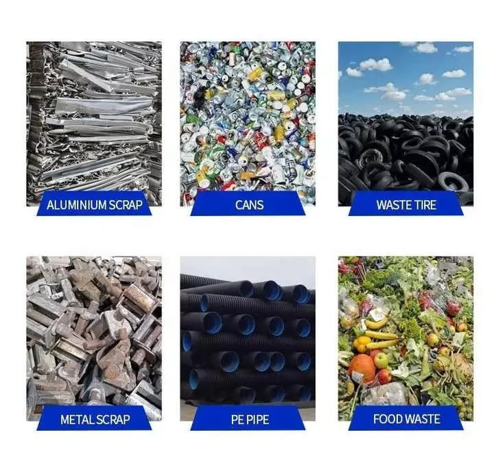 Equipamento de Trituração de Resíduos para Reciclagem de Plástico e Madeira