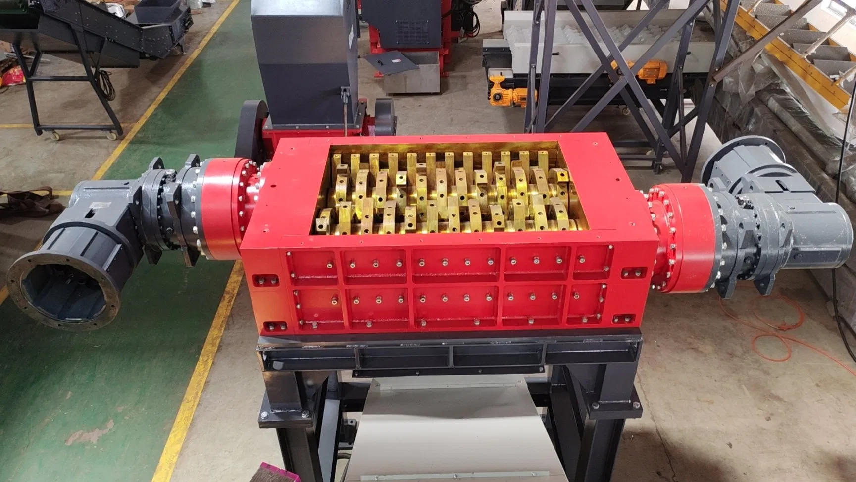 Máquina de Reciclagem de Equipamento de Destruição de Plástico Filme Garrafa Lote Borracha Pneu Metal com Duplo Eixo