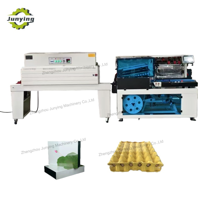 Máquina de Embalagem com Encolhimento Térmico Automática Completa para Envoltório de Fluxo, Filme Plástico POF, Selagem Lateral Térmica, Embalagem