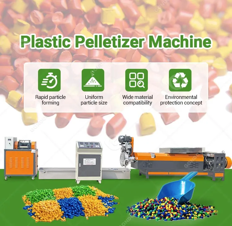 Linha de Produção de Granulação Recycled de Plástico PP e PET com Mini Lavagem e Granulação em Duas Etapas