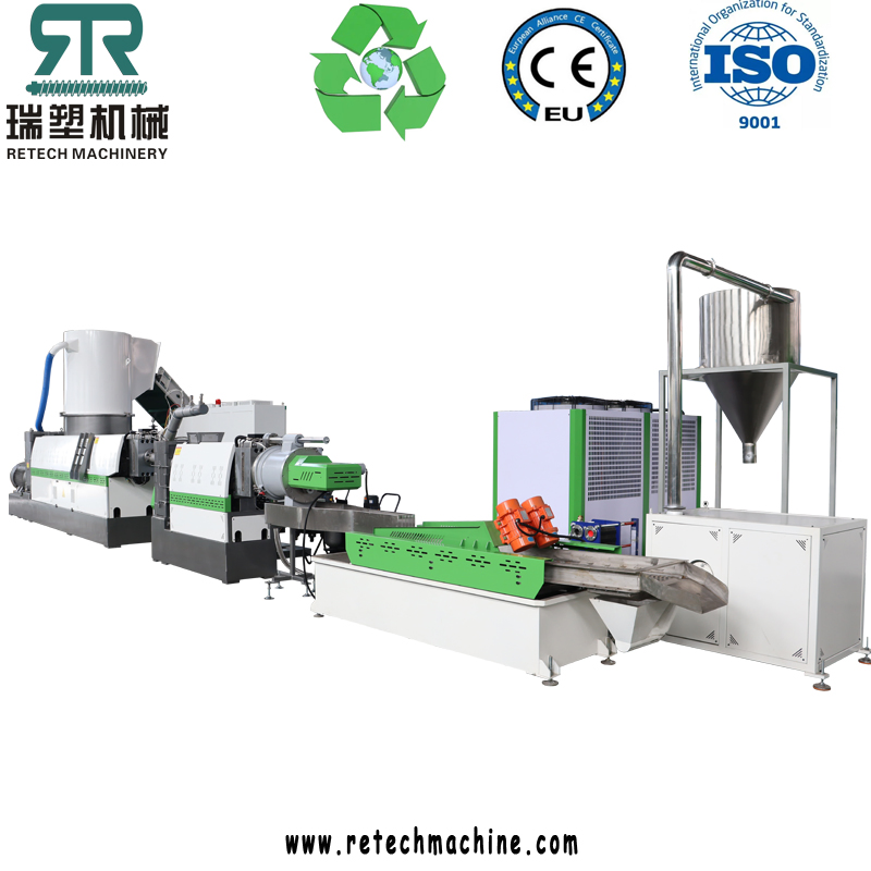 Máquina de Reciclagem de Filme Plástico para Embalagem Agrícola LDPE LLDPE HDPE em Promoção, Linha de Pelletização para Filme PP PE com Extrusora de Desgaseificação
