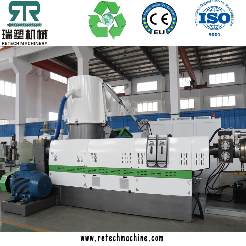 Linha de Reciclagem de Extrusão, Pelotização e Granulação de Filme de PE/PP/LDPE LLDPE HDPE/ABS/PS/EPS/EVA/PA/TPU com Auto Limpeza
