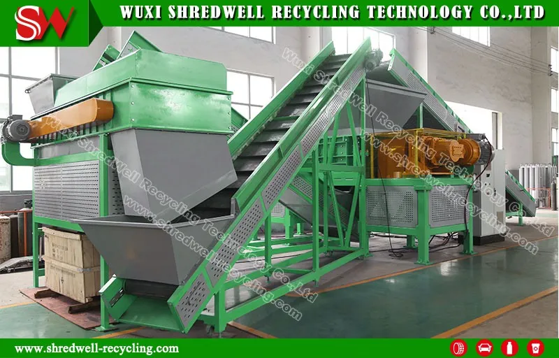 Equipamento automático de trituração de móveis de metal, plástico e madeira para reciclagem de resíduos eletrônicos