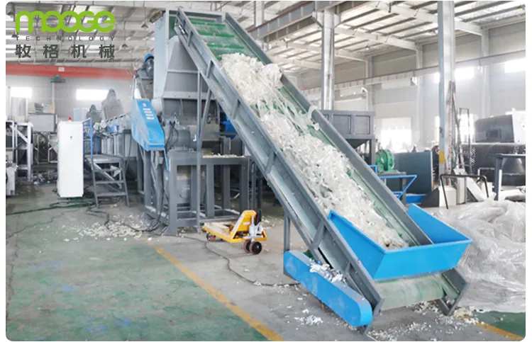 Planta de Reciclagem de Flocos de Plástico HDPE LDPE LLDPE BOPP PP PE