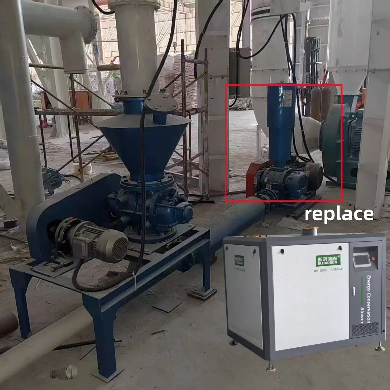 Unidade de Sucção com Ventilador Anel para Alimentação Pneumática Transferência Livre de Poeira para Materiais de Grau Alimentício