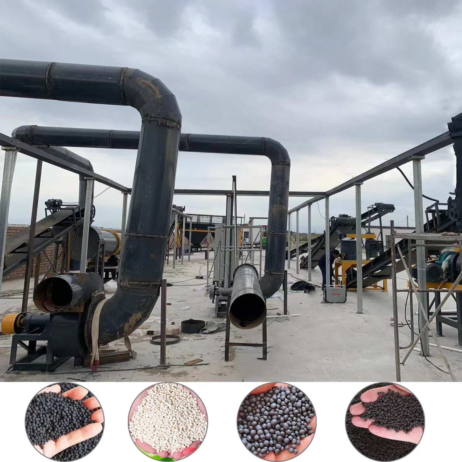 Linha de Produção de Compostagem Profissional para Granulados - Granulador de Extrusão de Fertilizante Orgânico com Sistema de Secagem