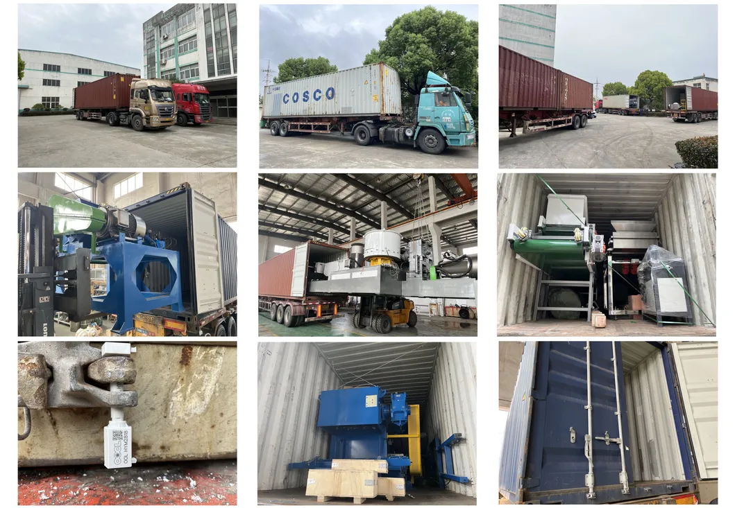 Linha de Reciclagem de Pelotização e Granulação de Flocos de Filme de PE/PP/LDPE LLDPE HDPE/ABS/PS/EPS/EVA/PA/TPU com Compactador e Extrusão por Face de Matriz