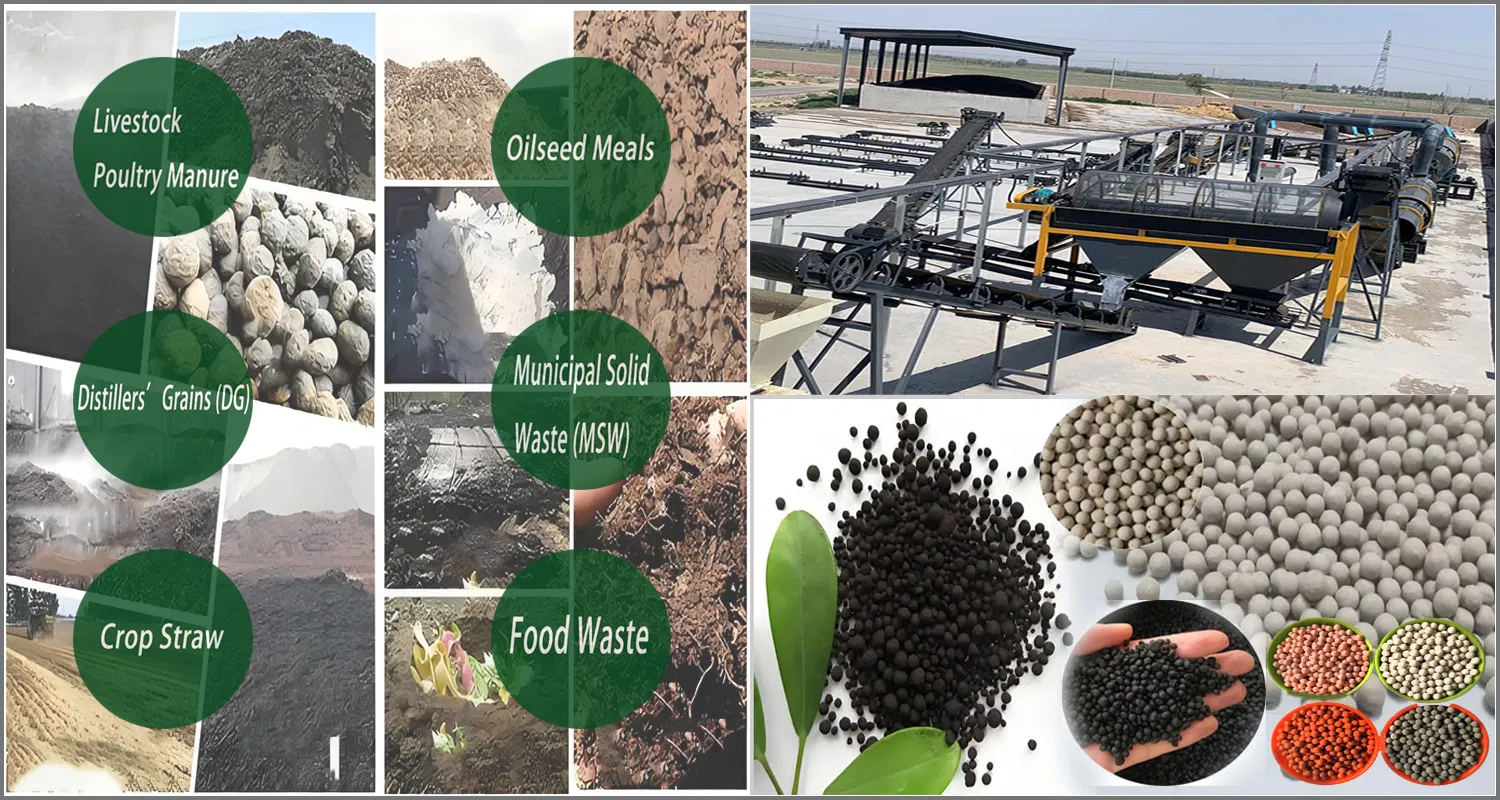 Linha de Produção de Compostagem Profissional para Granulados