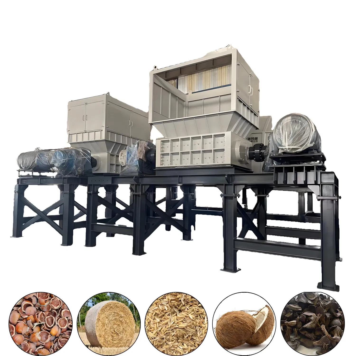 Equipamento de Destruição Automática de Eixo Duplo de Alta Resistência - Ideal para Materiais Duro (Metal, Plástico, Madeira e Pneus) - Direto da Fábrica