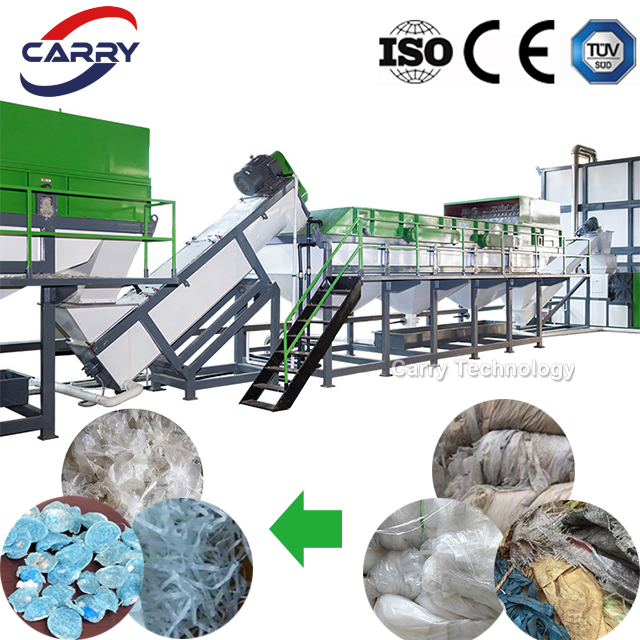 SUS304 Máquina de Reciclagem de Plástico PE LDPE LLDPE Filme Resíduo Pet PP Garrafa de Leite Saco Jumbo Woven HDPE Contêiner Barril Sucata Linha de Produção de Trituração e Lavagem