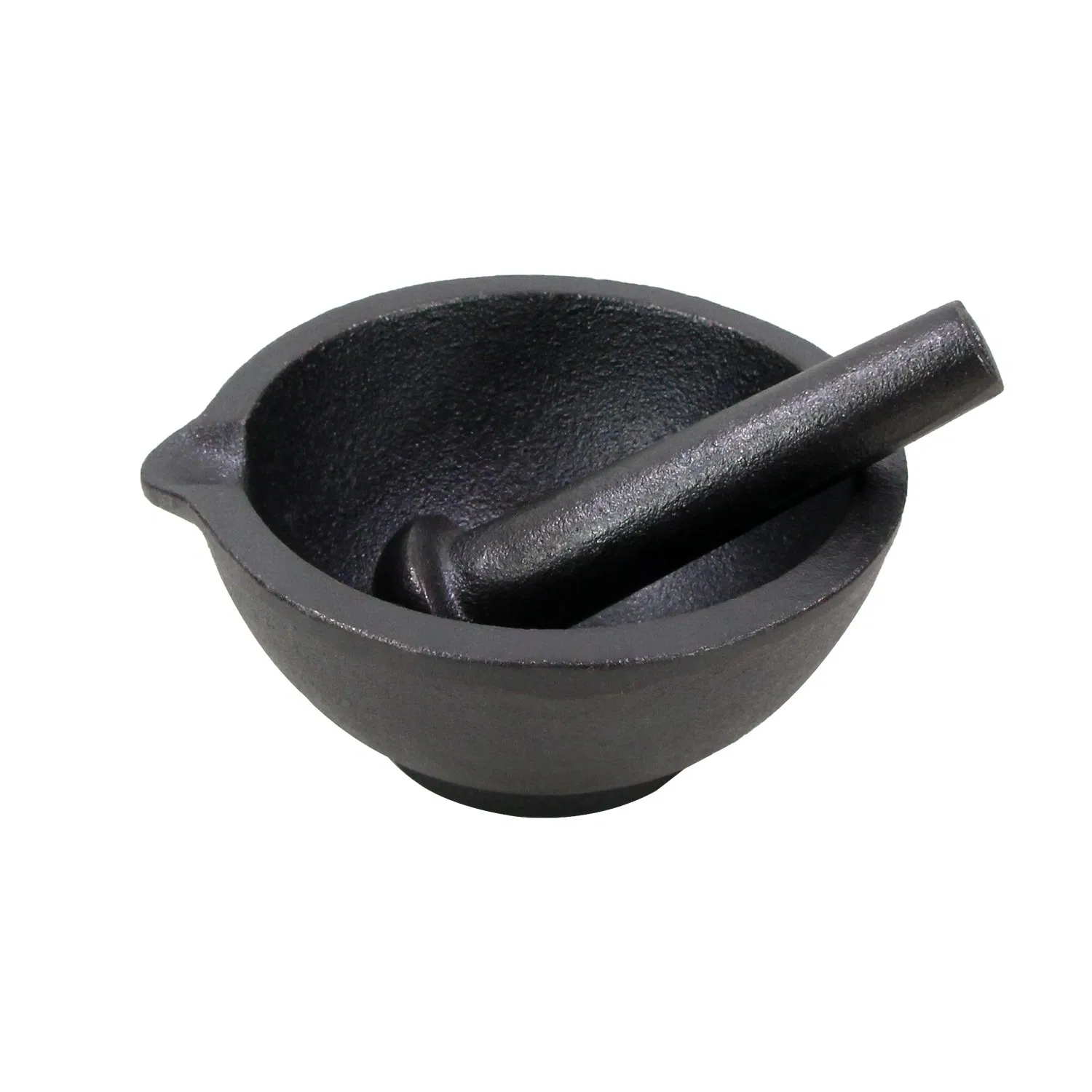 Mortero y mano de mortero de hierro fundido negro Cookwin para uso en cocina doméstica, molienda de especias y hierbas