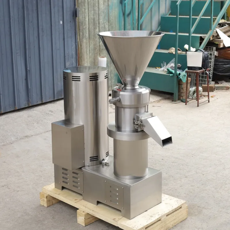 Molino coloidal vertical industrial para pasta de almendras y máquina de mantequilla de maní