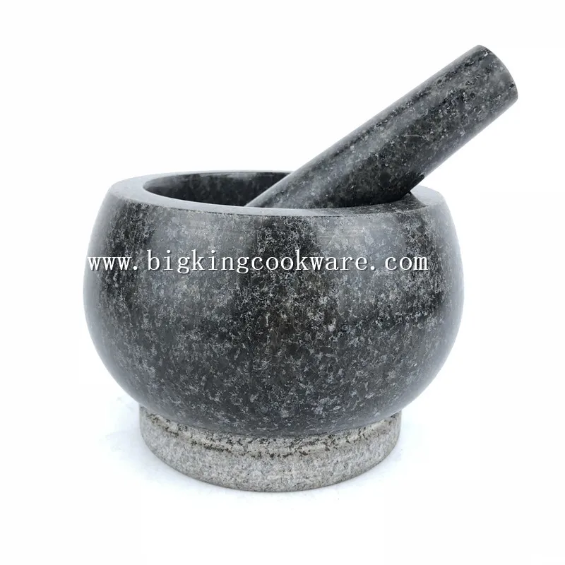 Utensilio de cocina mortero y maja de granito natural