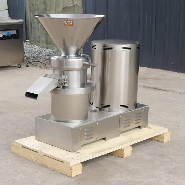 Molino coloidal vertical industrial para pasta de almendras y máquina de mantequilla de maní