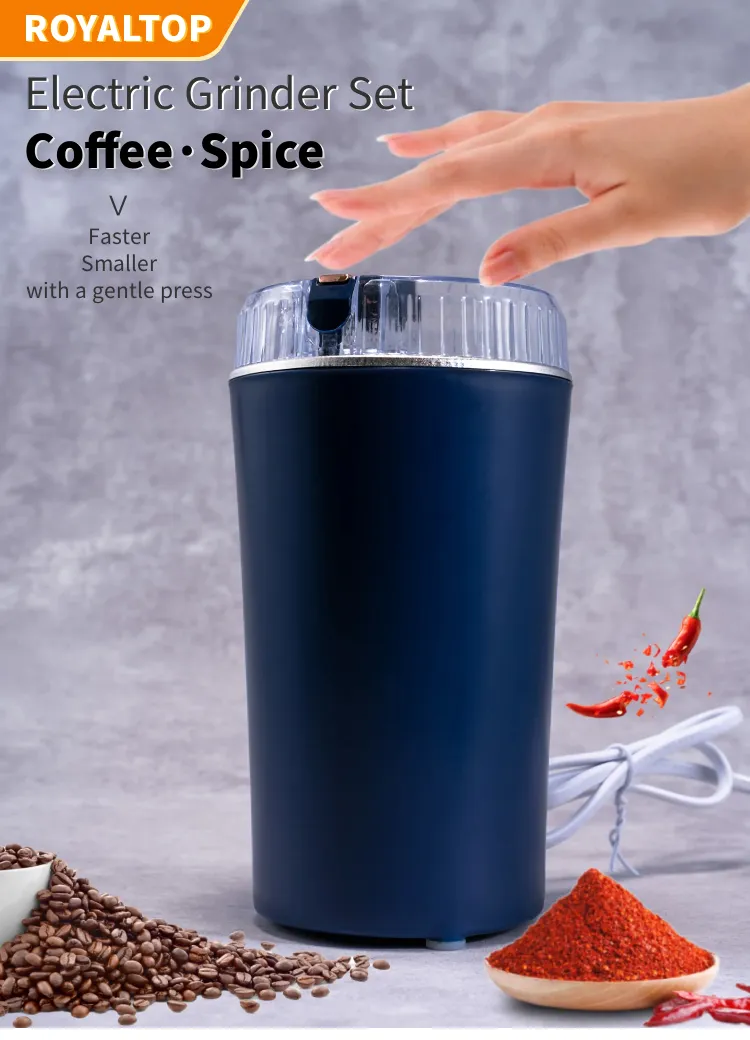 Máquina Mini Molinillo de Acero para Cocina 150g Molinillos Eléctricos de Café para Espresso, Especias y Granos