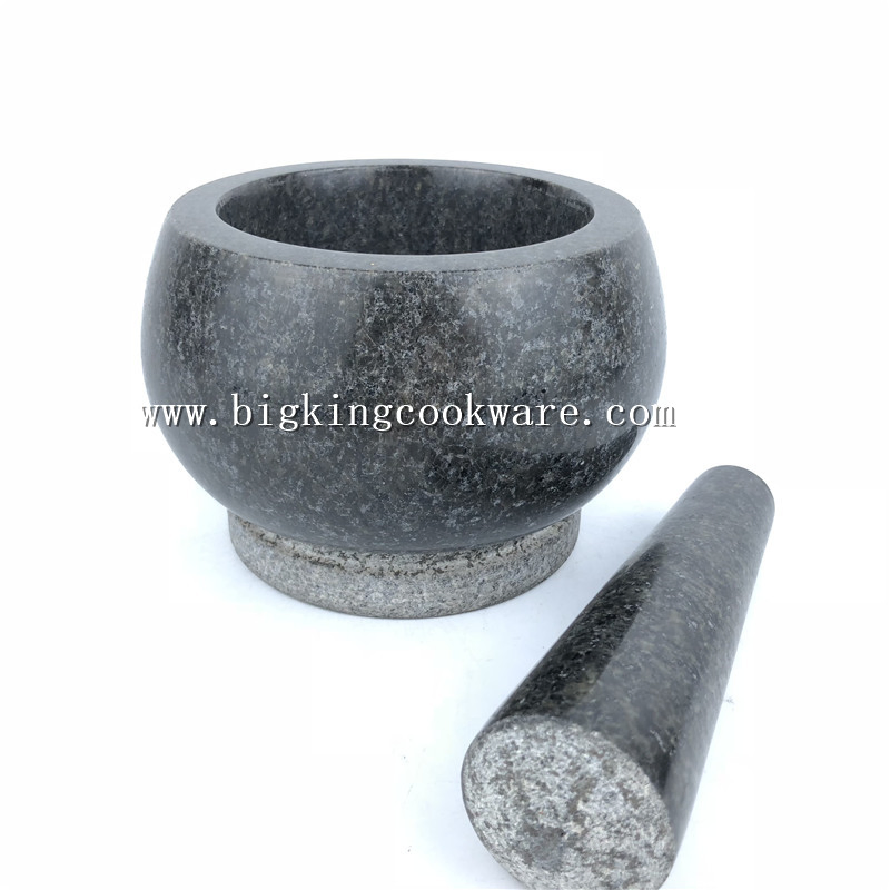 Utensilio de cocina mortero y maja de granito natural