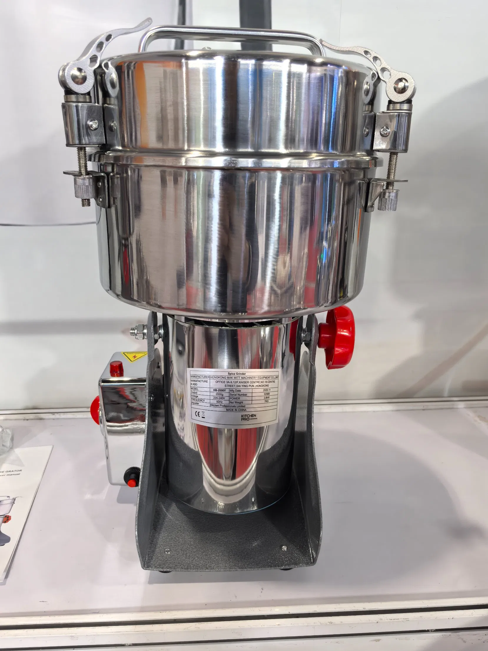Molino de especias eléctrico de fábrica, molinillo de polvo, molinillo de hierbas para cocina y hogar