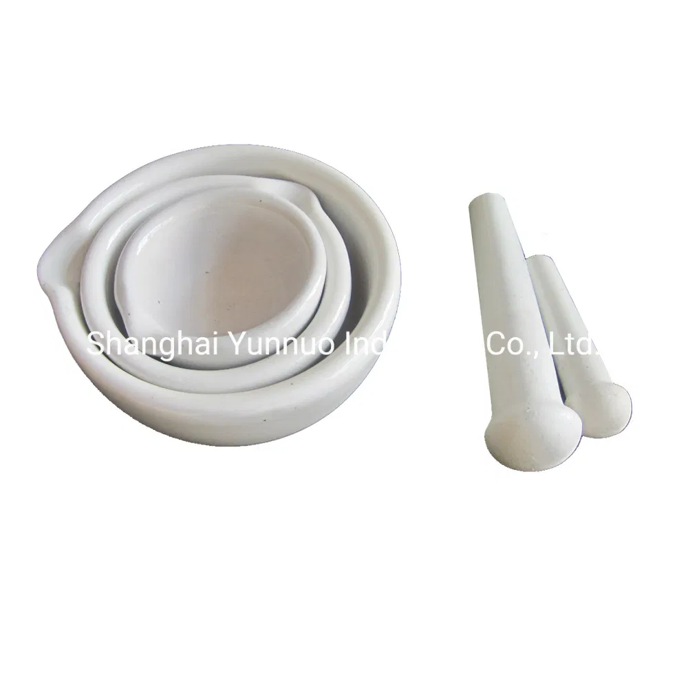 Suministros de laboratorio mortero y mano de porcelana para moler