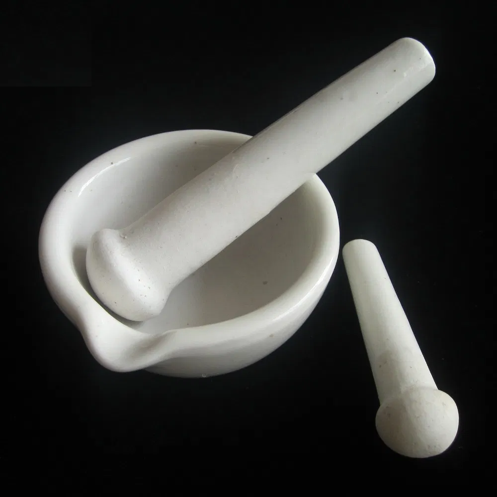 Suministros de laboratorio mortero y mano de porcelana