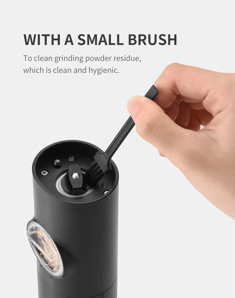 Molinos de pimienta automáticos de acero inoxidable con gravedad, molinillo de sal y pimienta ajustable con una mano, molinillo eléctrico de sal y pimienta