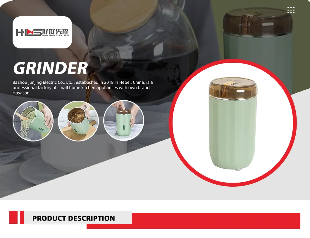 Molino compacto eléctrico de café y especias para uso doméstico