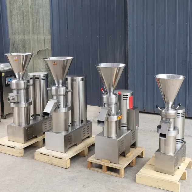 Molino coloidal vertical industrial para pasta de almendras y máquina de mantequilla de maní