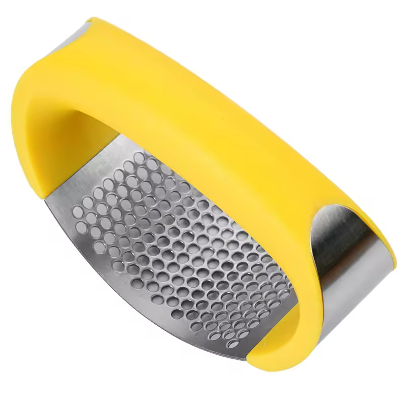 Prensador de ajo manual de acero inoxidable de alta calidad y cortador curvado para carne y verduras, herramienta esencial para el hogar, producto de cocina