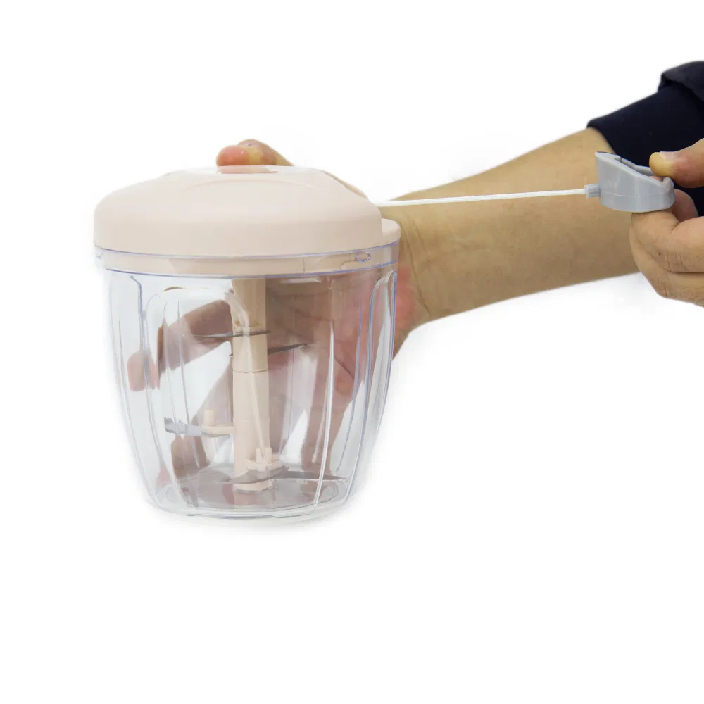 Manual de cocina picador de verduras con cuerda, procesador de alimentos, cortador de ajo