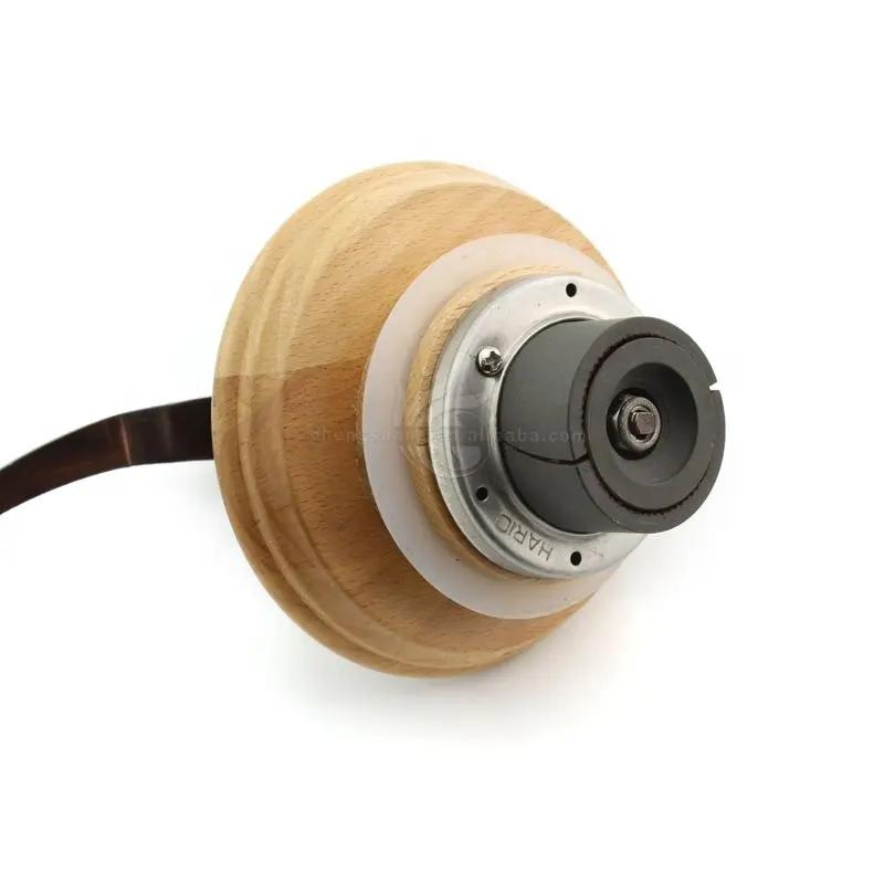 Molino de café manual de acero inoxidable con utensilio de madera para espresso