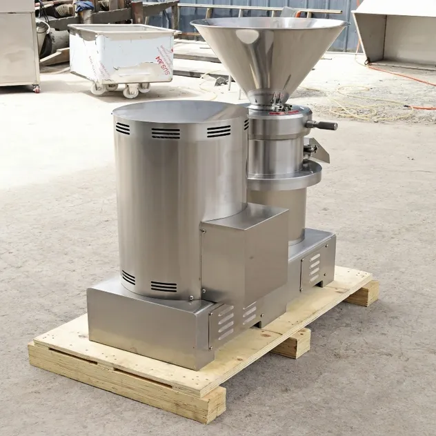 Molino coloidal vertical industrial para pasta de almendras y máquina de mantequilla de maní