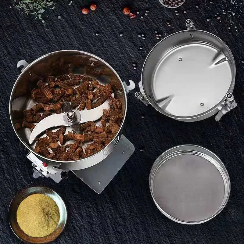 Máquina de Molienda de Acero Inoxidable Multifuncional para Granos de Trigo, Especias y Molido de Alimentos en Polvo