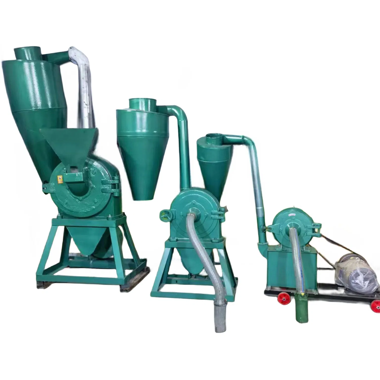 Máquina de molienda de grano de disco de harina de trigo, tipo de succión automática, mini máquina de molino de grano de maíz, trituradora de alimento para animales, molino de maíz