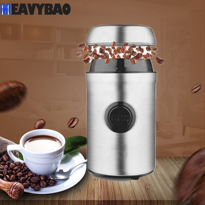 Molino eléctrico multifuncional de cuchilla de acero inoxidable Heavybao para café, nueces, especias y granos de café, ideal para uso doméstico