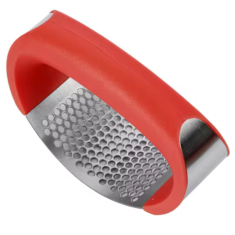 Prensador de ajo manual de acero inoxidable de alta calidad y cortador curvado para carne y verduras, herramienta esencial para el hogar, producto de cocina