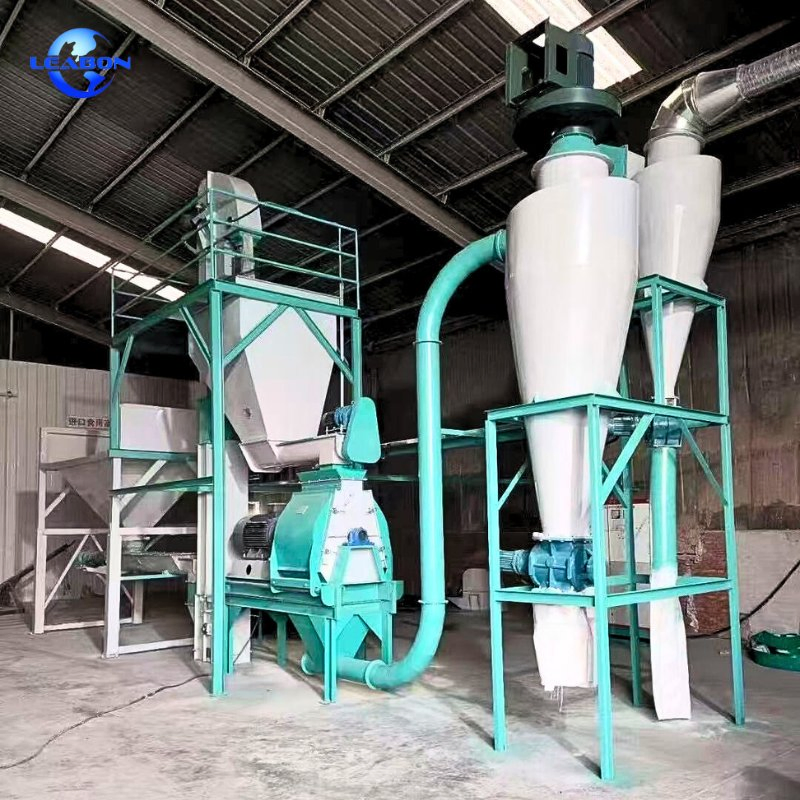 3-5ton/Hour Trituradora de Grano de Maíz Molino de Martillo para Alimento Animal Usado en Línea de Producción