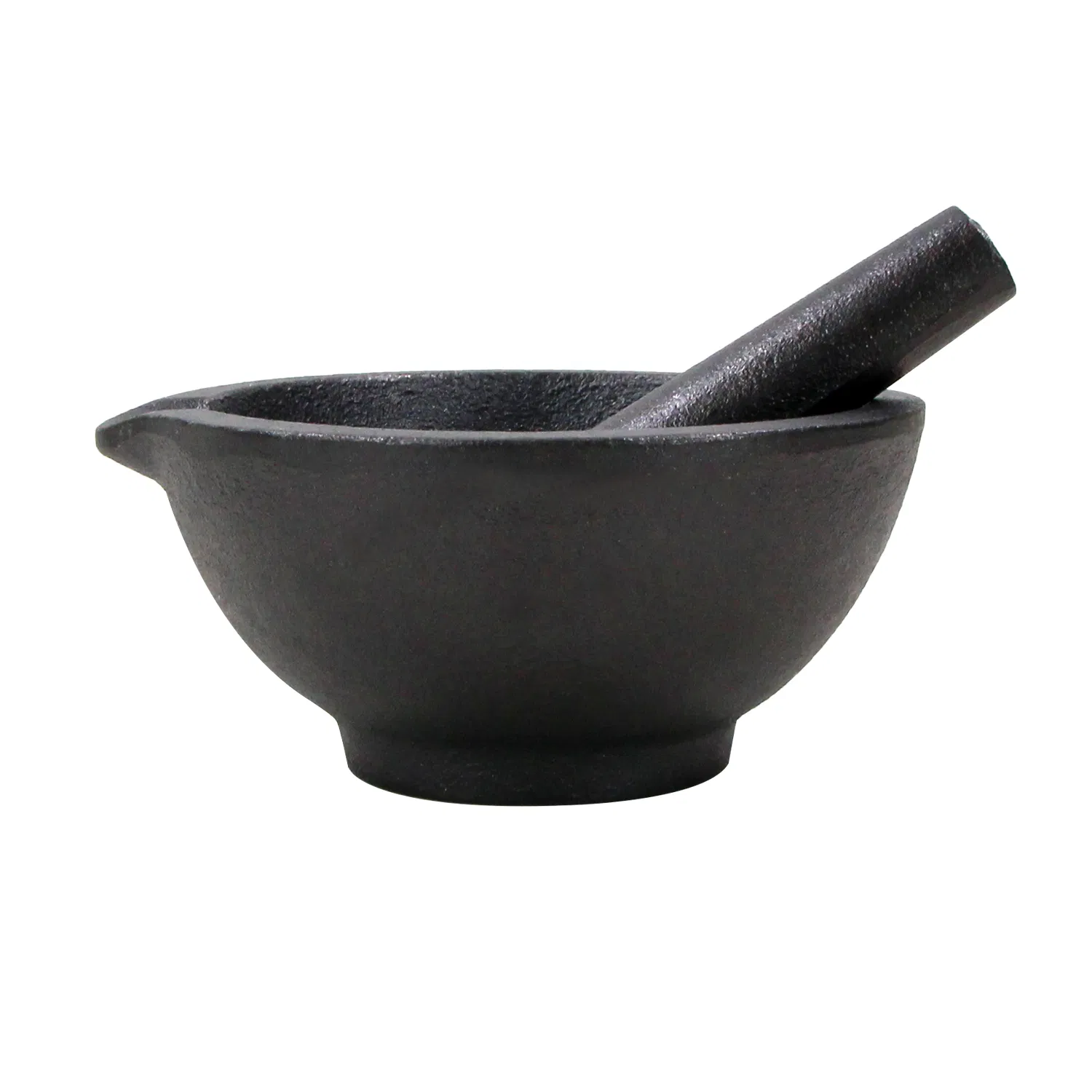 Mortero y mano de mortero de hierro fundido negro Cookwin para uso en cocina doméstica, molienda de especias y hierbas