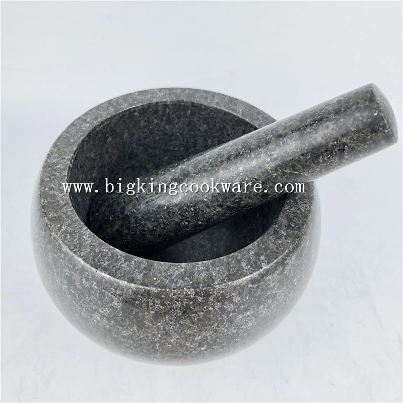 Utensilio de cocina mortero y maja de granito natural
