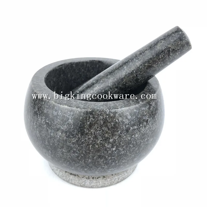 Utensilio de cocina mortero y maja de granito natural