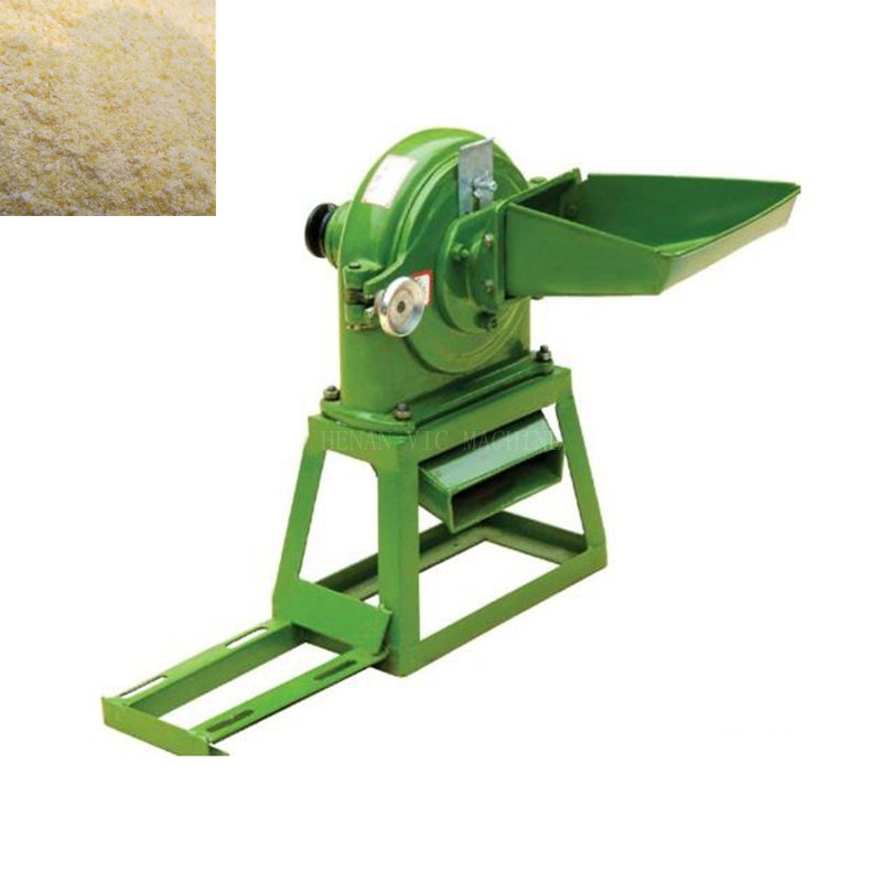 500kg/h Molino triturador de martillos automático pequeño para moler maíz y trigo, máquina de molienda de harina de grano, molino de disco para el procesamiento de piensos para animales