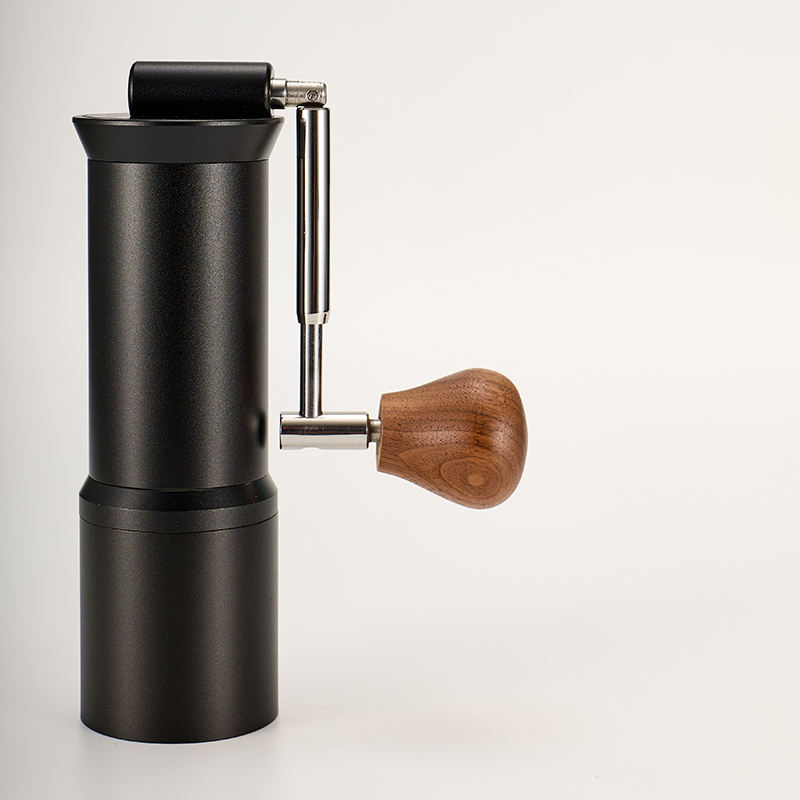 Cuerpo de aleación de aluminio 420 molinillo de café manual de acero inoxidable con mango plegable para uso doméstico