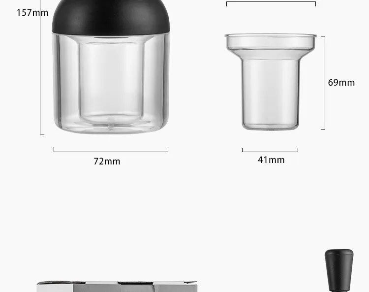 Molino de café manual portátil con manivela para espresso, prensa francesa y vertido