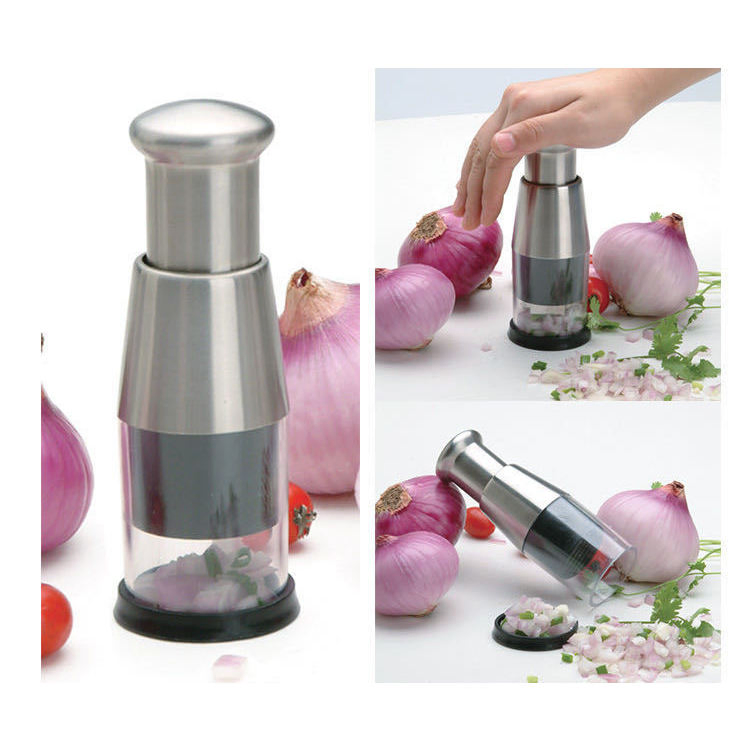 Cortador manual de verduras, picador, apto para lavavajillas, cortador de golpe, verduras, cebollas, ajo