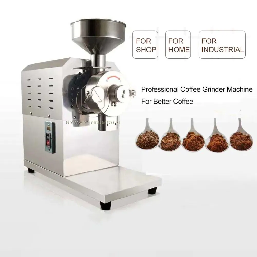 Hy-40/60/100kg Molino comercial eléctrico para trigo, maíz, granos, especias, harina, espresso, cacao, máquina de moler granos de café, molino de polvo