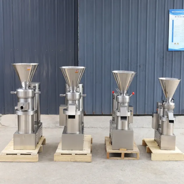 Molino coloidal vertical industrial para pasta de almendras y máquina de mantequilla de maní