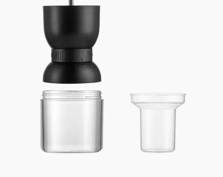 Molino de café manual portátil con manivela para espresso, prensa francesa y vertido