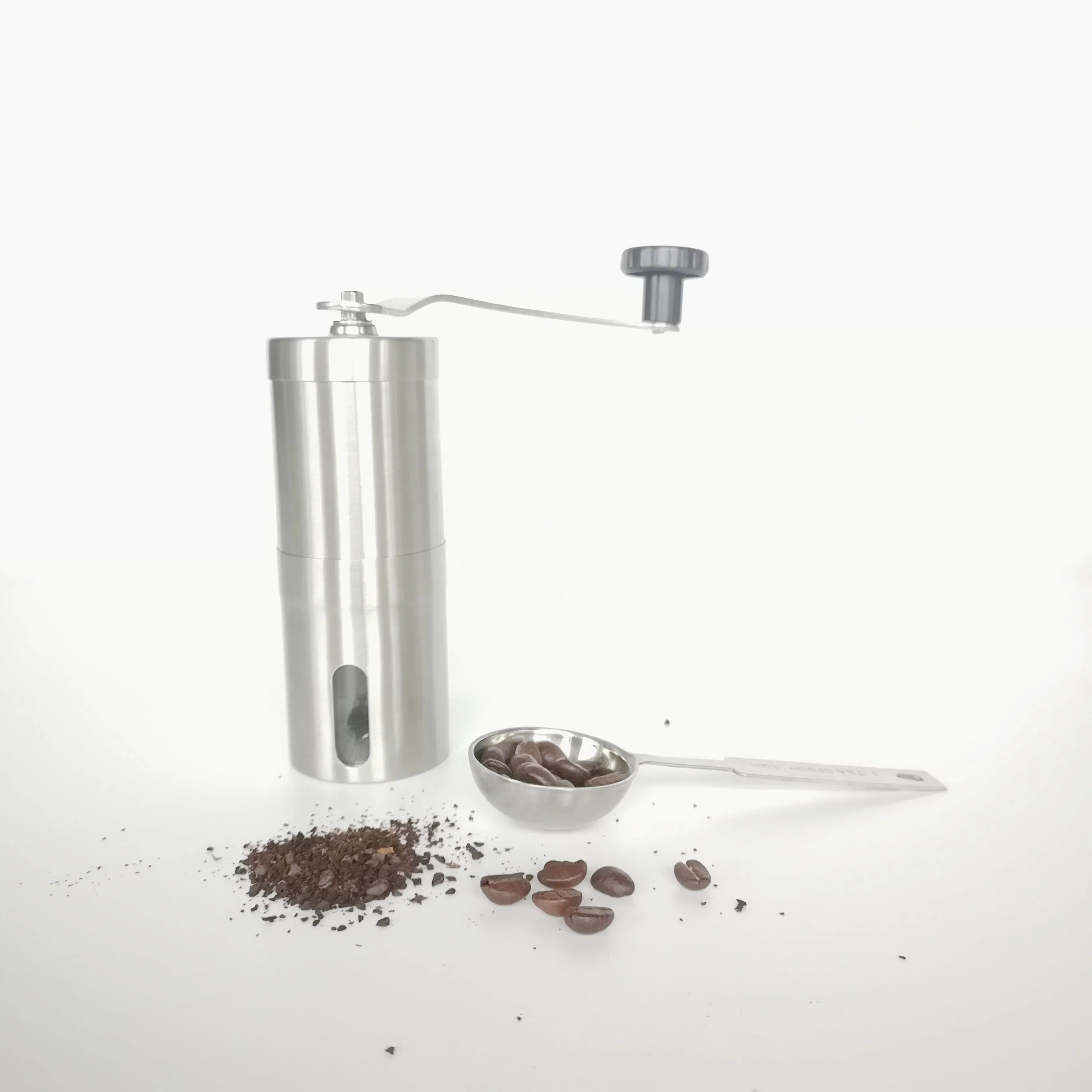 Molino de café de cerámica hecho a mano, molinillo manual de granos de café con núcleo de cerámica ajustable