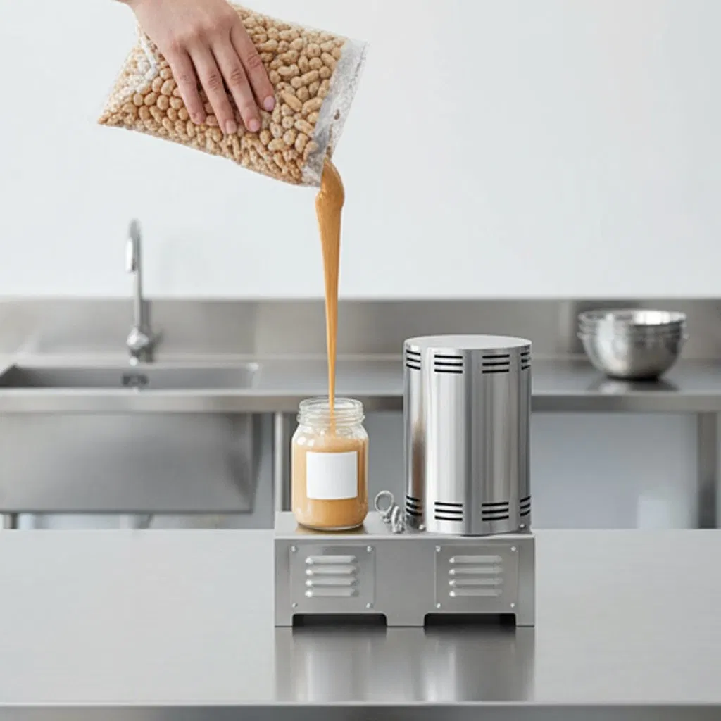 Máquina eléctrica para hacer mantequilla de maní, molino de coloidales para hacer mantequilla de maní de chile y tahini de sésamo