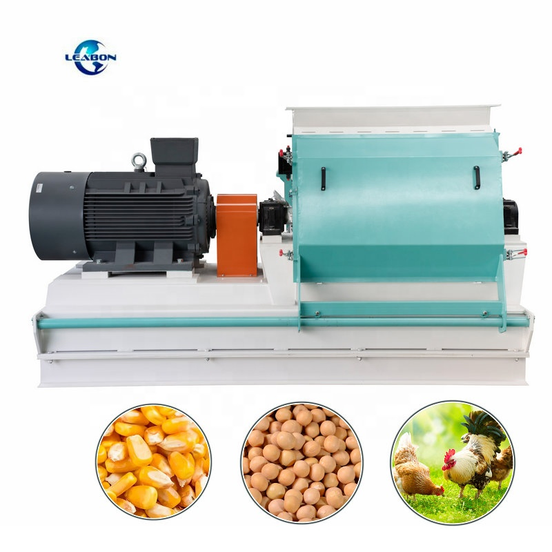 3-5ton/Hour Trituradora de Grano de Maíz Molino de Martillo para Alimento Animal Usado en Línea de Producción