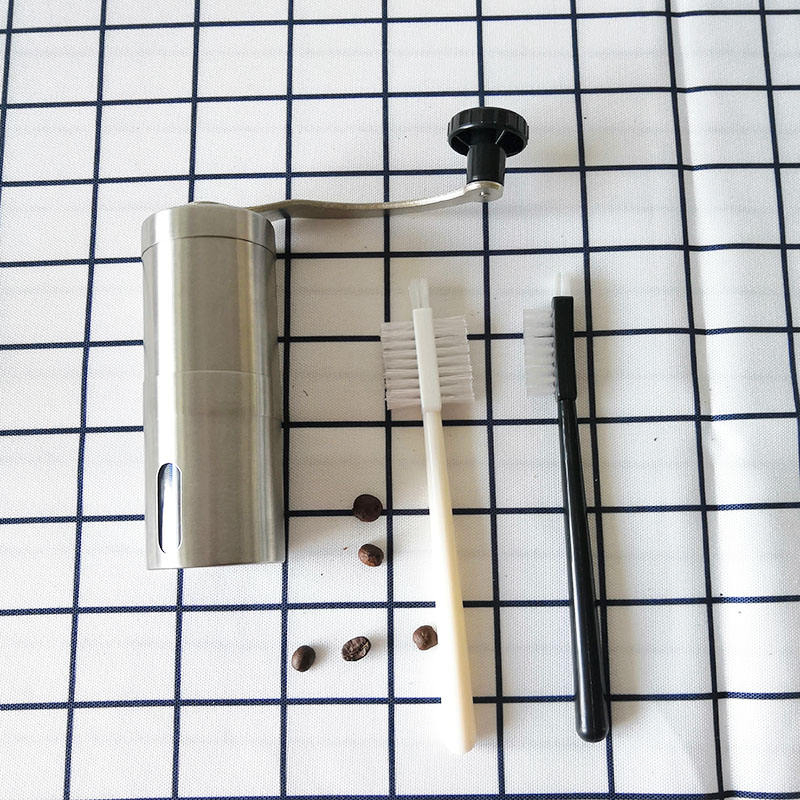 Molino de café de cerámica hecho a mano, molinillo manual de granos de café con núcleo de cerámica ajustable